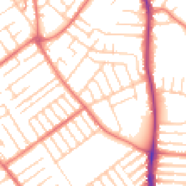 Daytime road noise heatmap for L23 3DL
