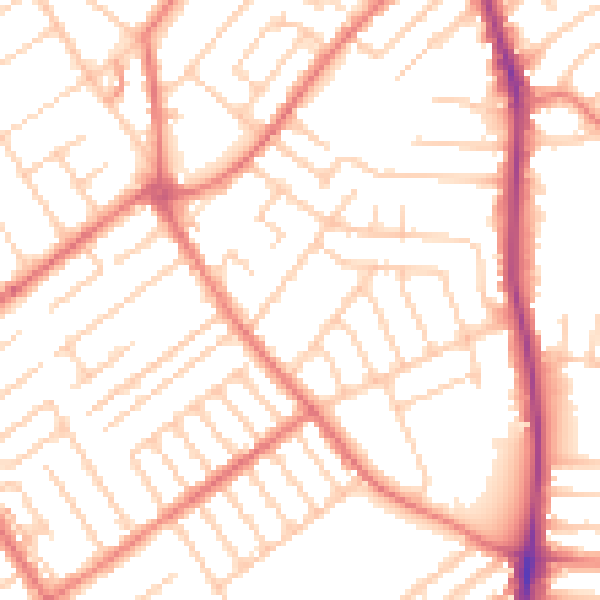Daytime road noise heatmap for L23 3DN
