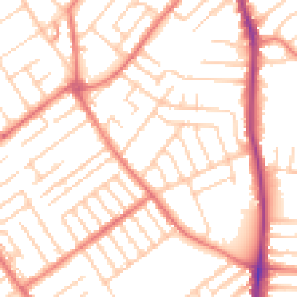 Daytime road noise heatmap for L23 3DW