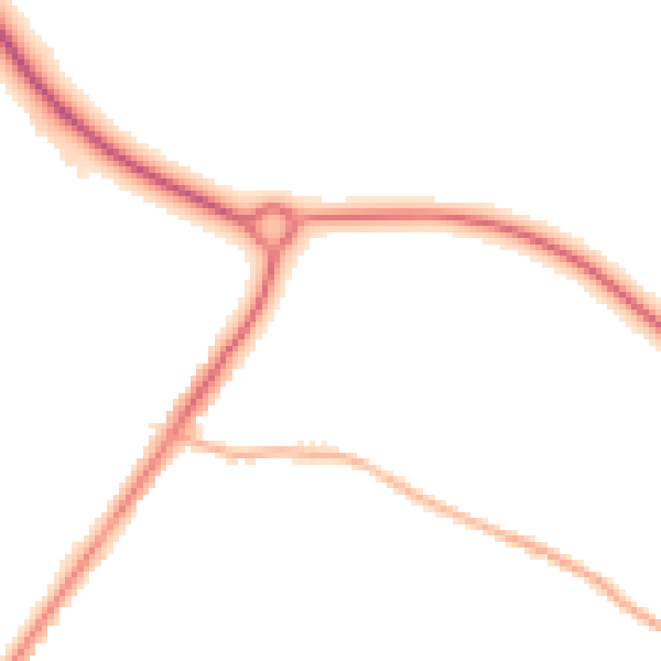 Night-time road noise heatmap for L23 4AD