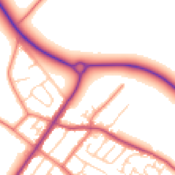 Daytime road noise heatmap for L23 4AF