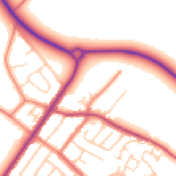 Daytime road noise heatmap for L23 4AJ