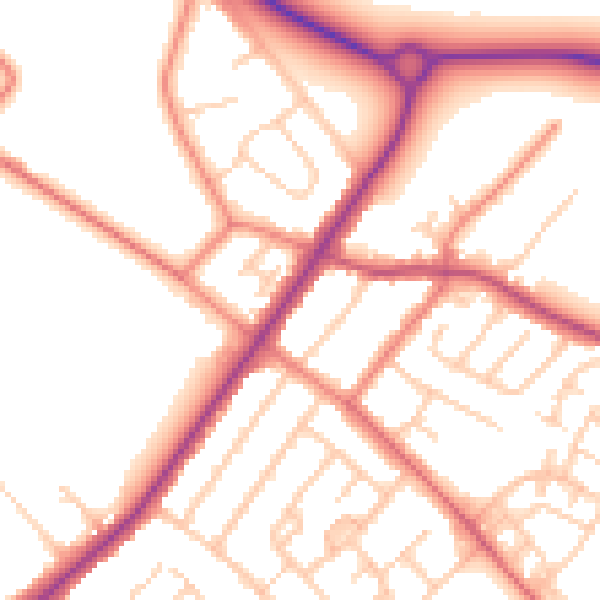 Daytime road noise heatmap for L23 4TB