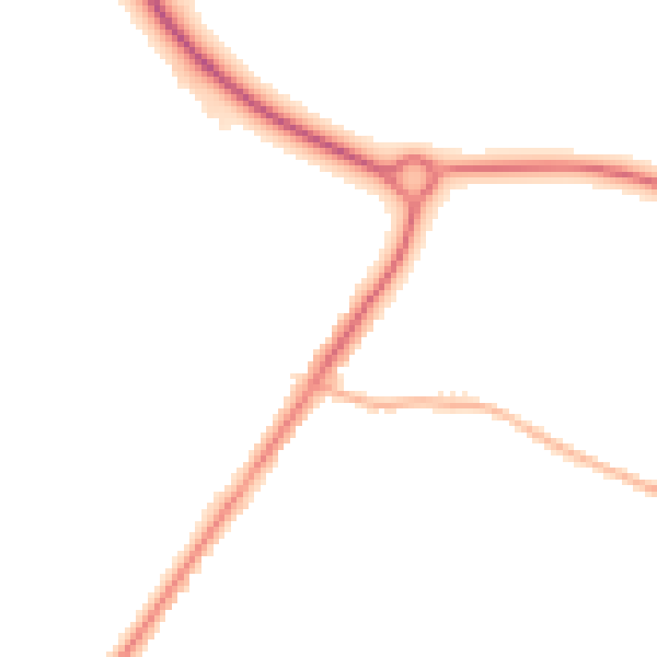 Night-time road noise heatmap for L23 4TD