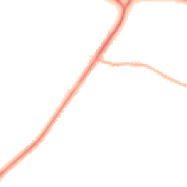 Night-time road noise heatmap for L23 4TE