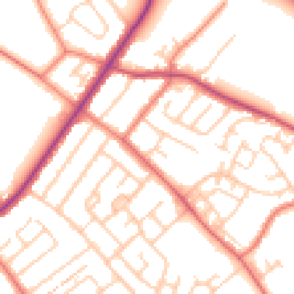 Daytime road noise heatmap for L23 4TP