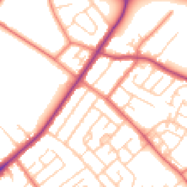 Daytime road noise heatmap for L23 4TQ