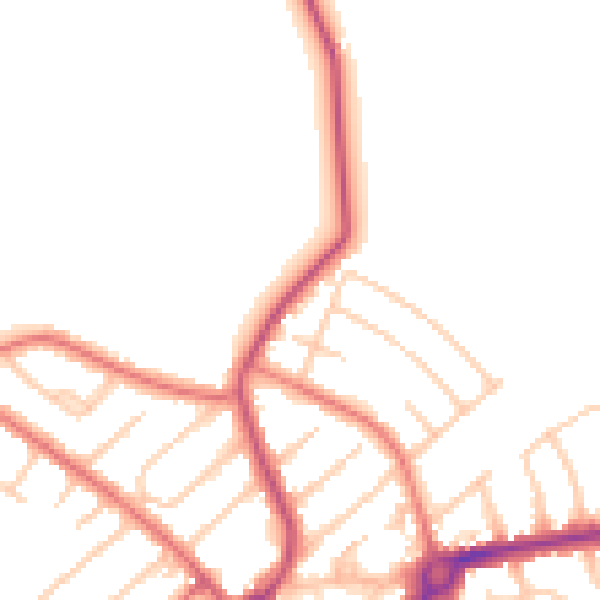 Daytime road noise heatmap for L23 4TR
