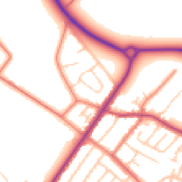 Daytime road noise heatmap for L23 4TY