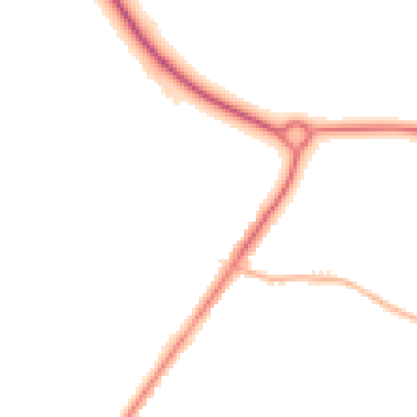 Night-time road noise heatmap for L23 4TZ