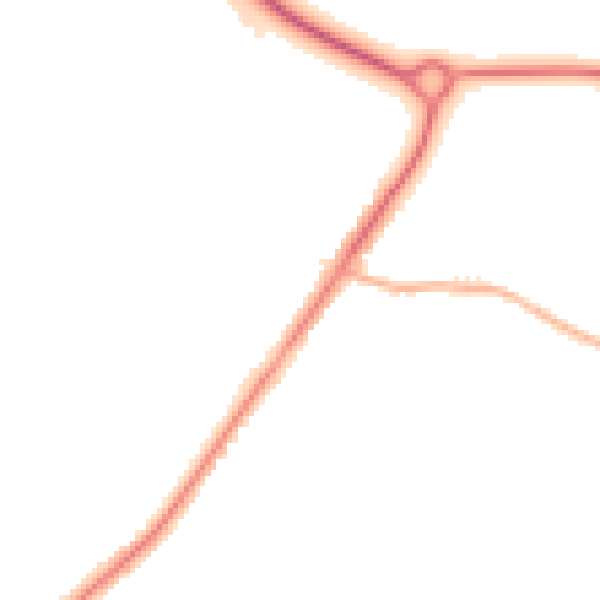 Night-time road noise heatmap for L23 4UB