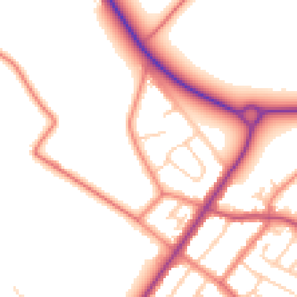 Daytime road noise heatmap for L23 4UF