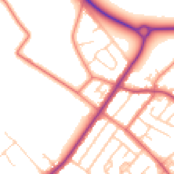 Daytime road noise heatmap for L23 4UG