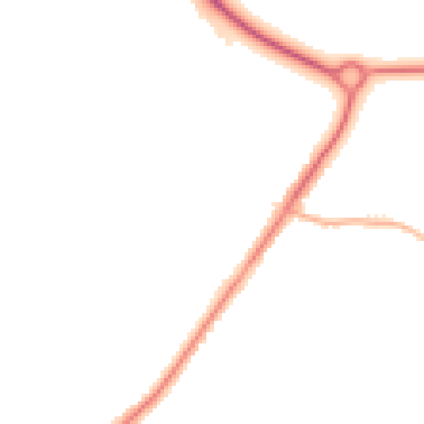 Night-time road noise heatmap for L23 4UG
