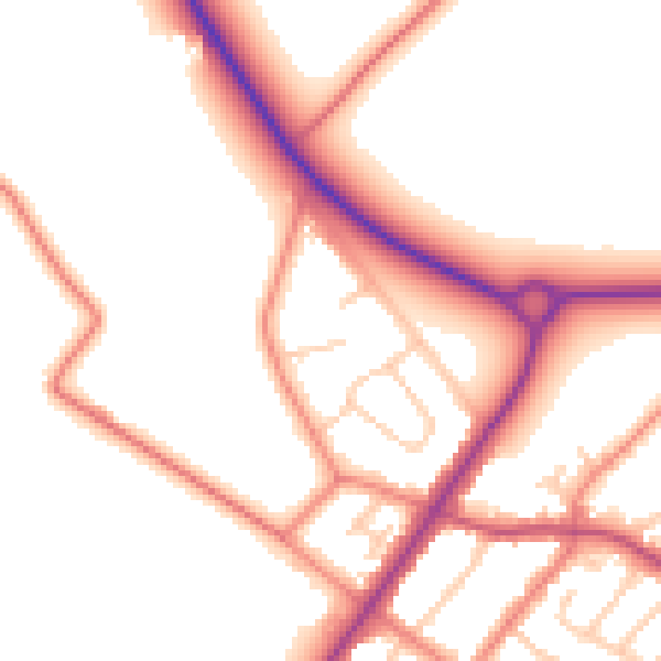 Daytime road noise heatmap for L23 4UH
