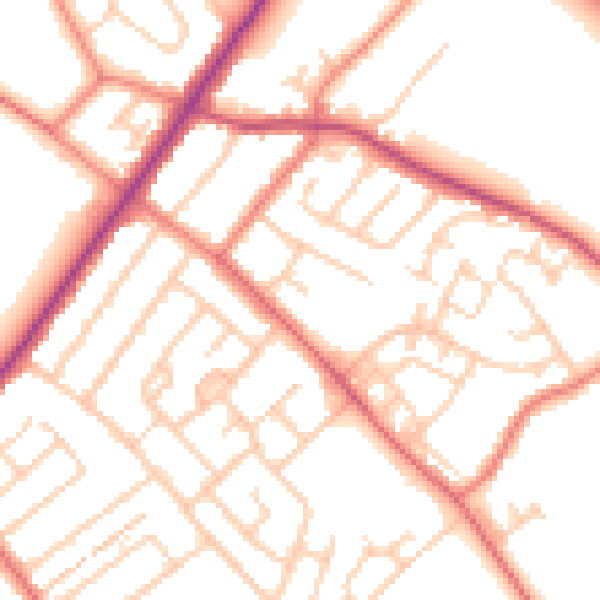 Daytime road noise heatmap for L23 4UN
