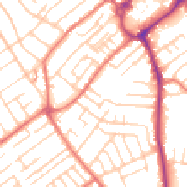 Daytime road noise heatmap for L23 5RB