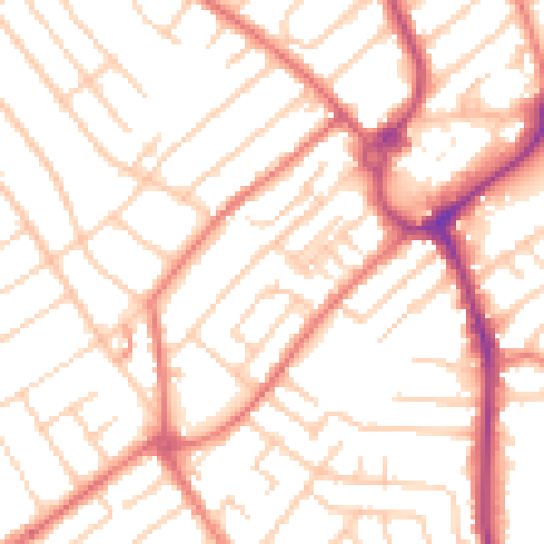 Daytime road noise heatmap for L23 5RP