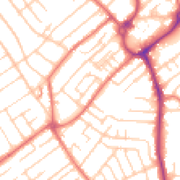 Daytime road noise heatmap for L23 5RR