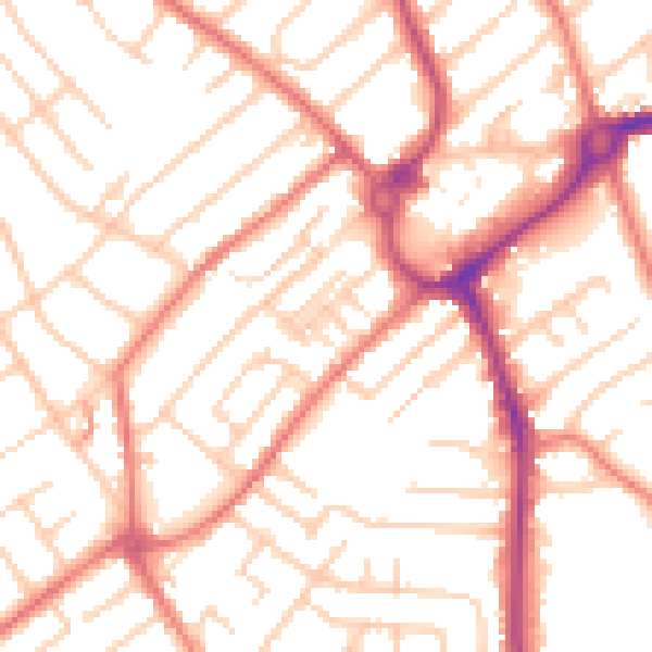 Daytime road noise heatmap for L23 5RS