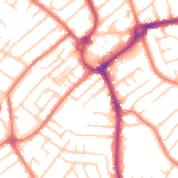Daytime road noise heatmap for L23 5RY