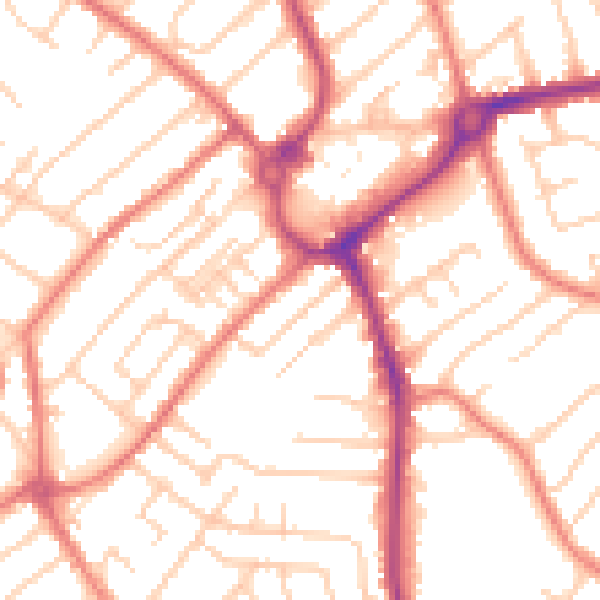 Daytime road noise heatmap for L23 5RZ