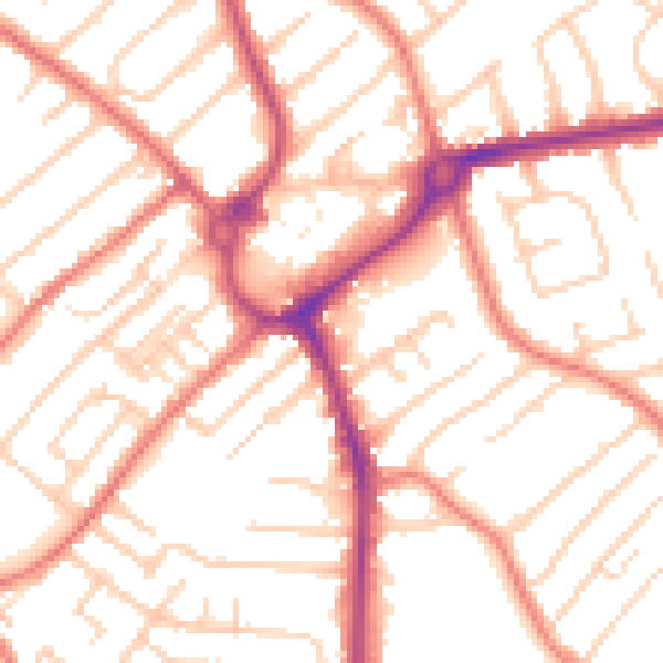 Daytime road noise heatmap for L23 5SE