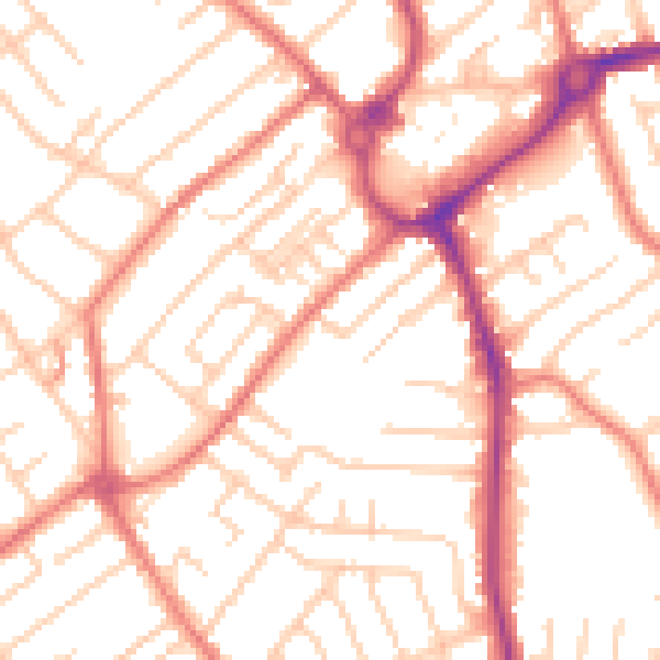 Daytime road noise heatmap for L23 5ST