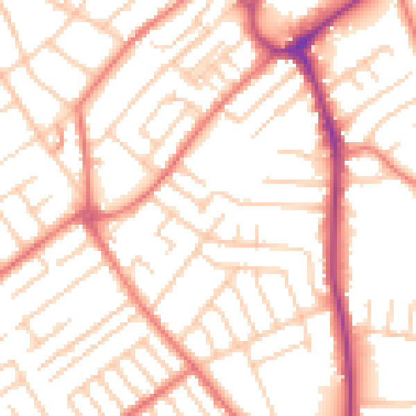 Daytime road noise heatmap for L23 5SX