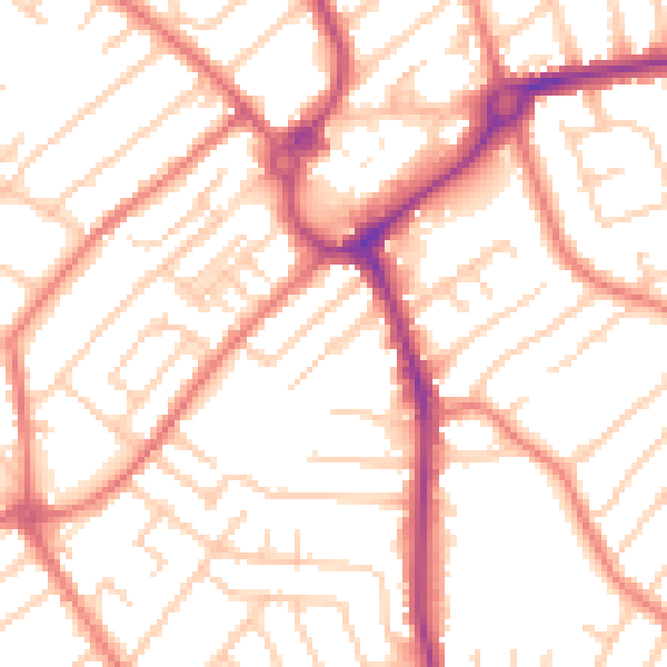 Daytime road noise heatmap for L23 5SZ