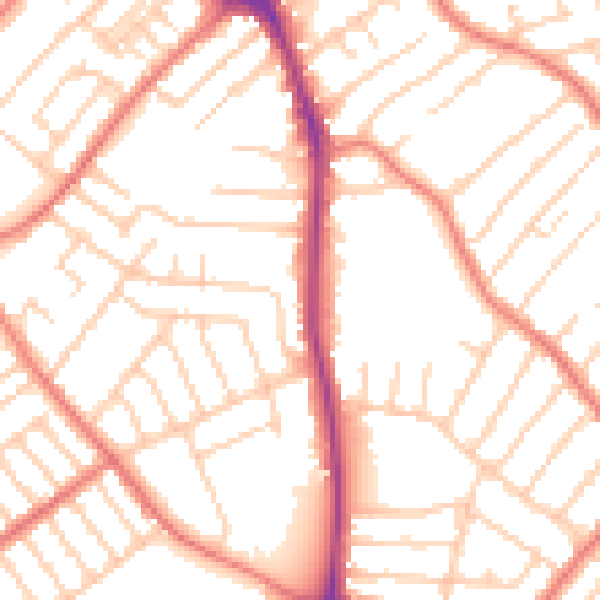 Daytime road noise heatmap for L23 5TH