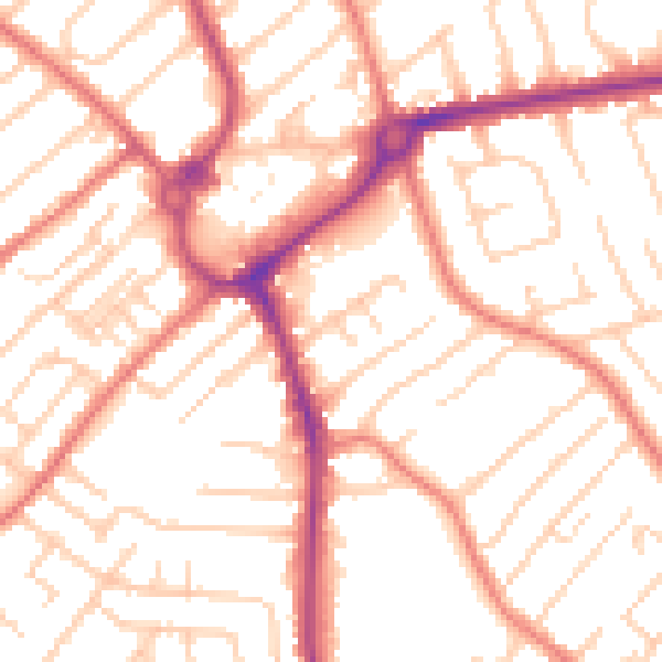 Daytime road noise heatmap for L23 5TS