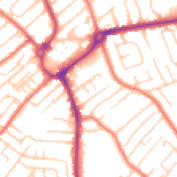 Daytime road noise heatmap for L23 5TU
