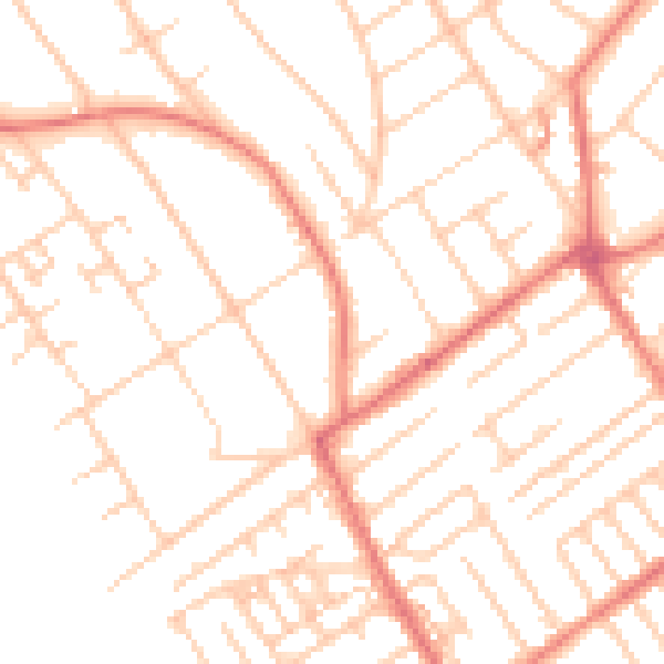 Daytime road noise heatmap for L23 6ST