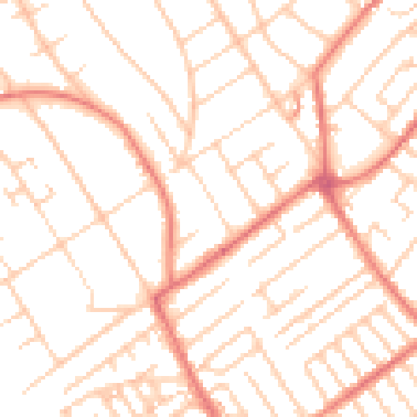 Daytime road noise heatmap for L23 6WE