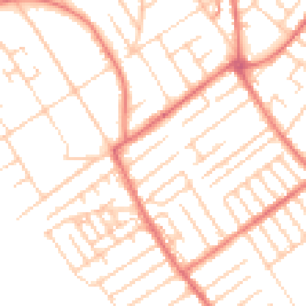 Daytime road noise heatmap for L23 6XA
