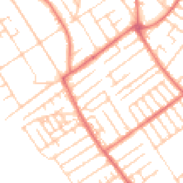 Daytime road noise heatmap for L23 6XB