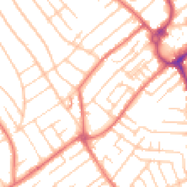 Daytime road noise heatmap for L23 7TA