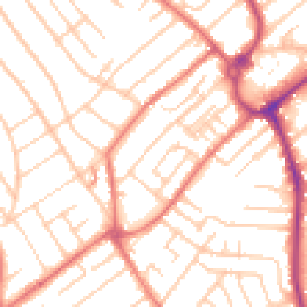 Daytime road noise heatmap for L23 7TF