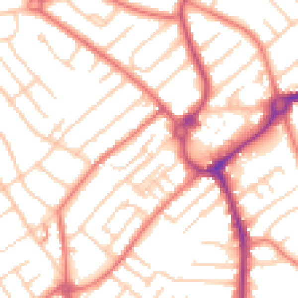 Daytime road noise heatmap for L23 7TP