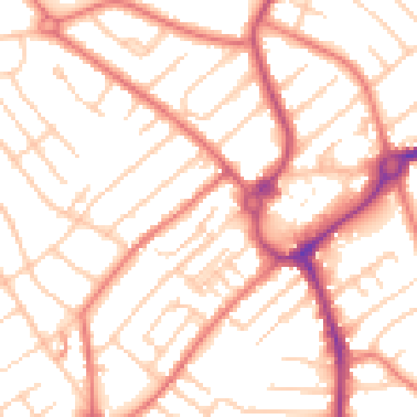 Daytime road noise heatmap for L23 7TR