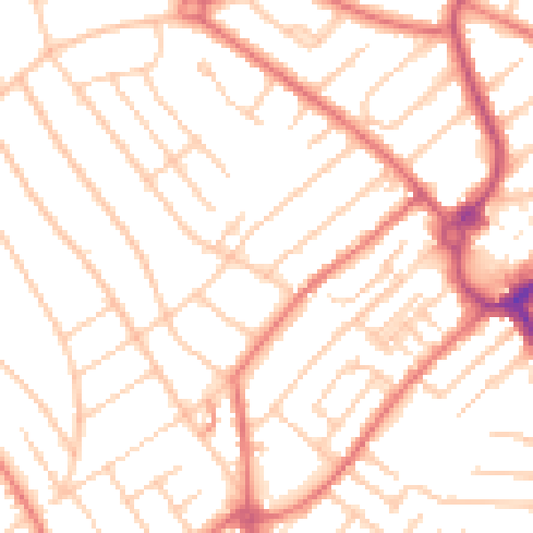 Daytime road noise heatmap for L23 7TY