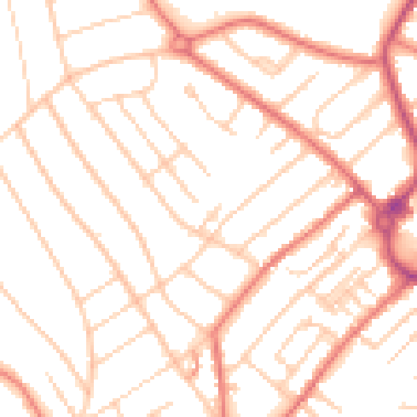 Daytime road noise heatmap for L23 7UB
