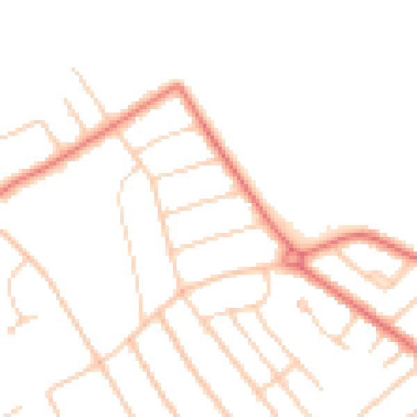 Daytime road noise heatmap for L23 7XB