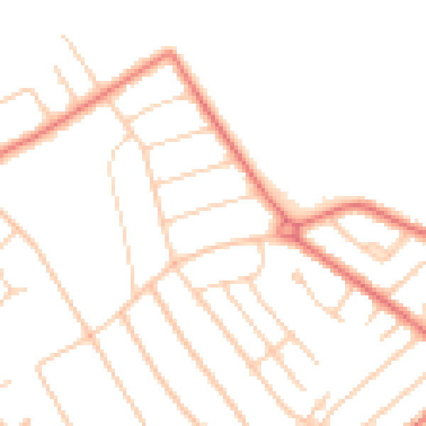 Daytime road noise heatmap for L23 7XD