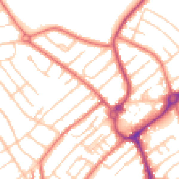 Daytime road noise heatmap for L23 7XG