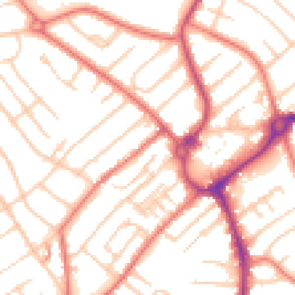 Daytime road noise heatmap for L23 7XX