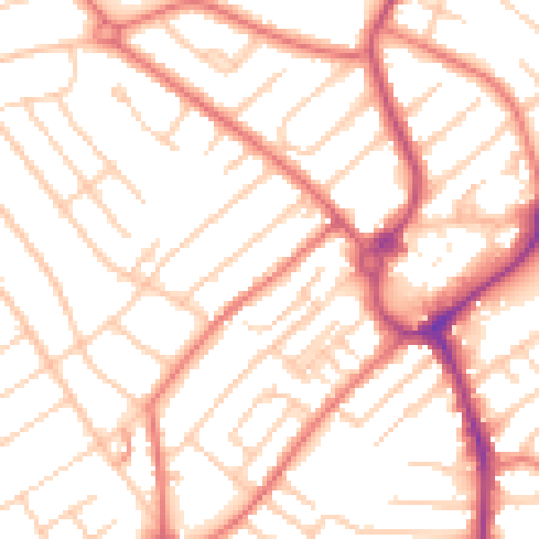 Daytime road noise heatmap for L23 7XY