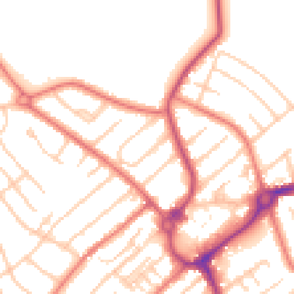 Daytime road noise heatmap for L23 7YB