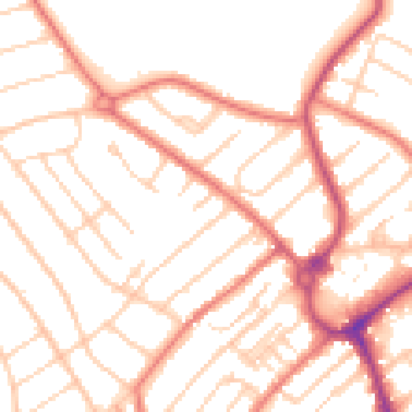 Daytime road noise heatmap for L23 7YD